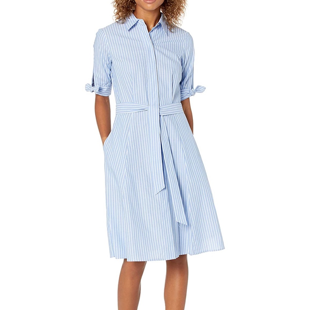 Calvin Klein Stripe Shirt Dress